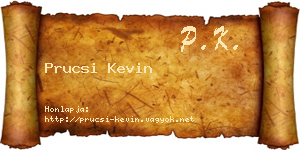 Prucsi Kevin névjegykártya